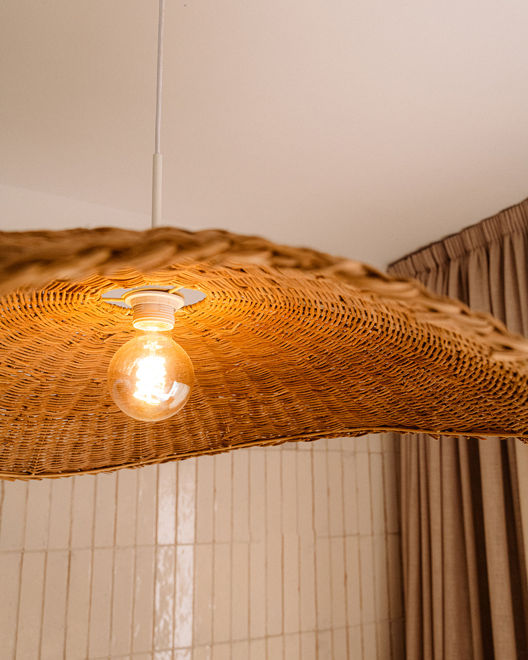 Rattan Ceiling Lamp 82 X 82 X 15 CM