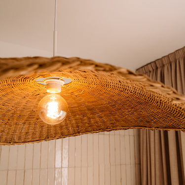 Candeeiro de Teto em Rattan 82 X 82 X 15 CM