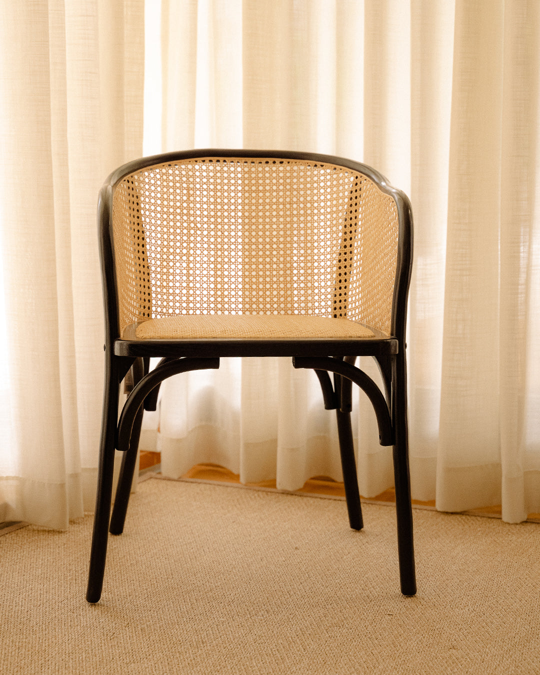 Melides Chair in Black Rattan