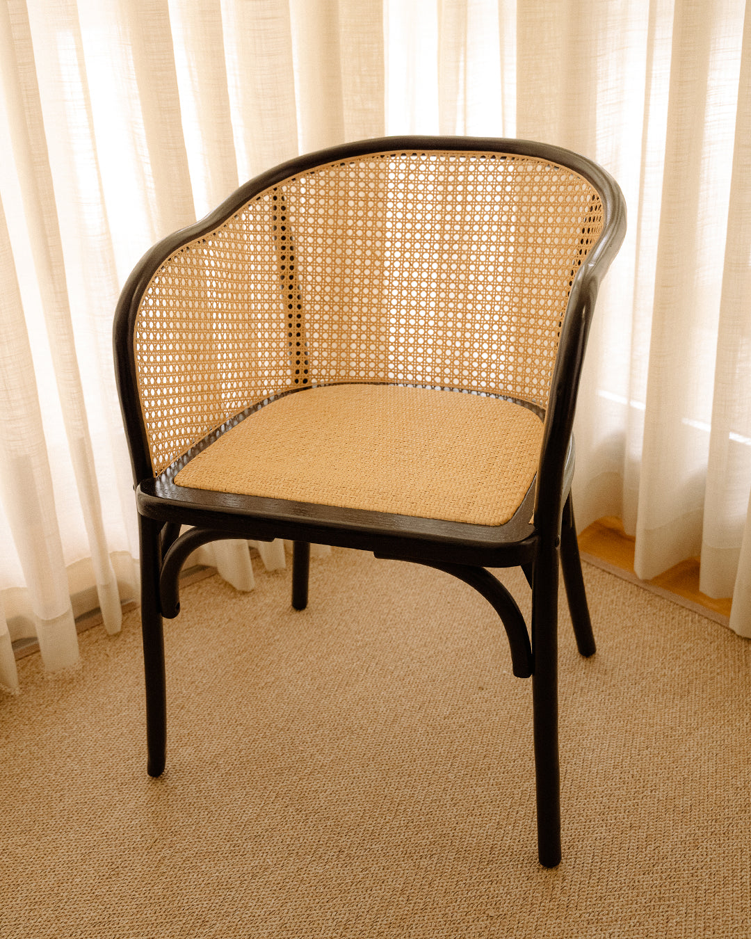 Melides Chair in Black Rattan