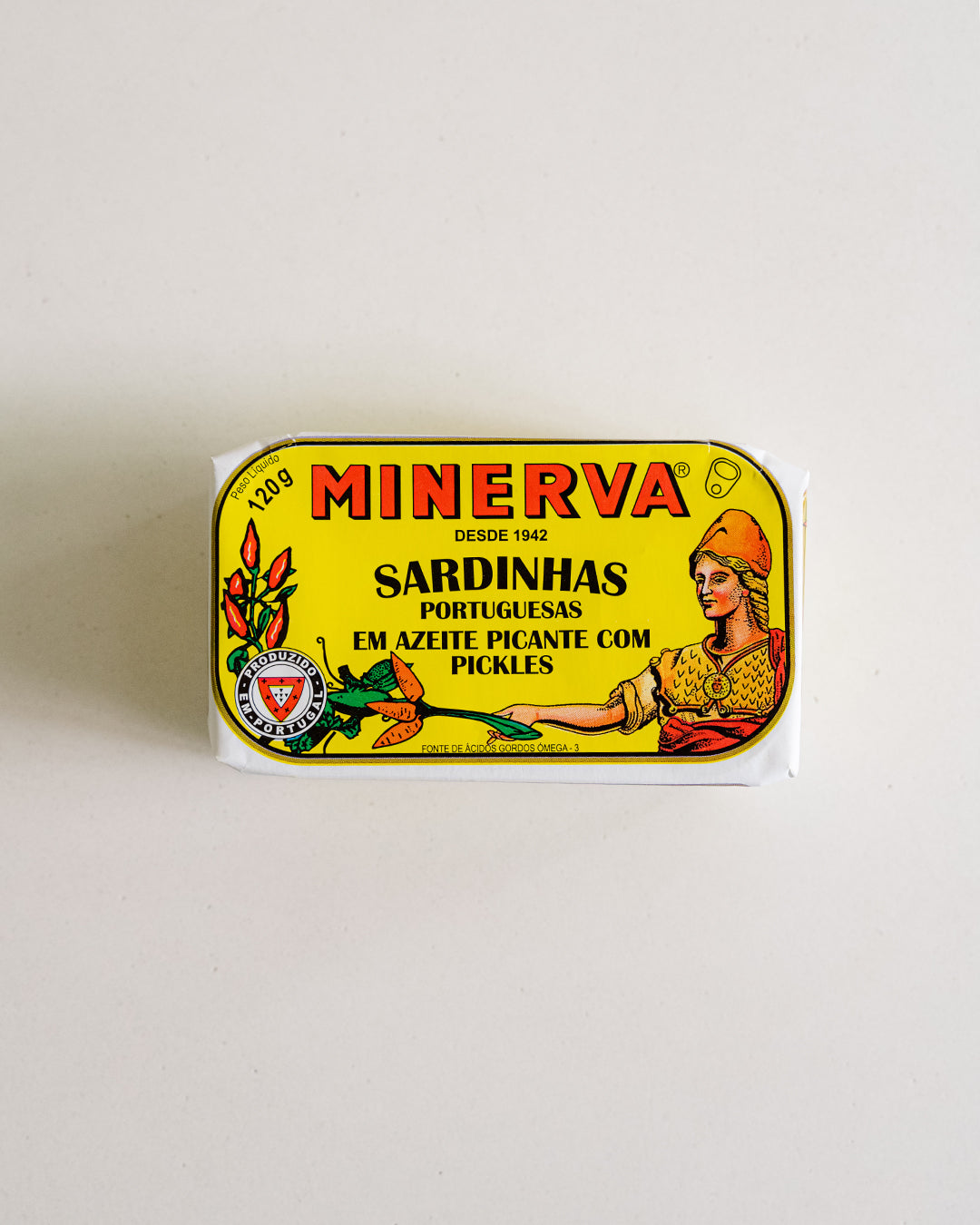 Minerva Sardines in Spicy Olive Oil with Pickles