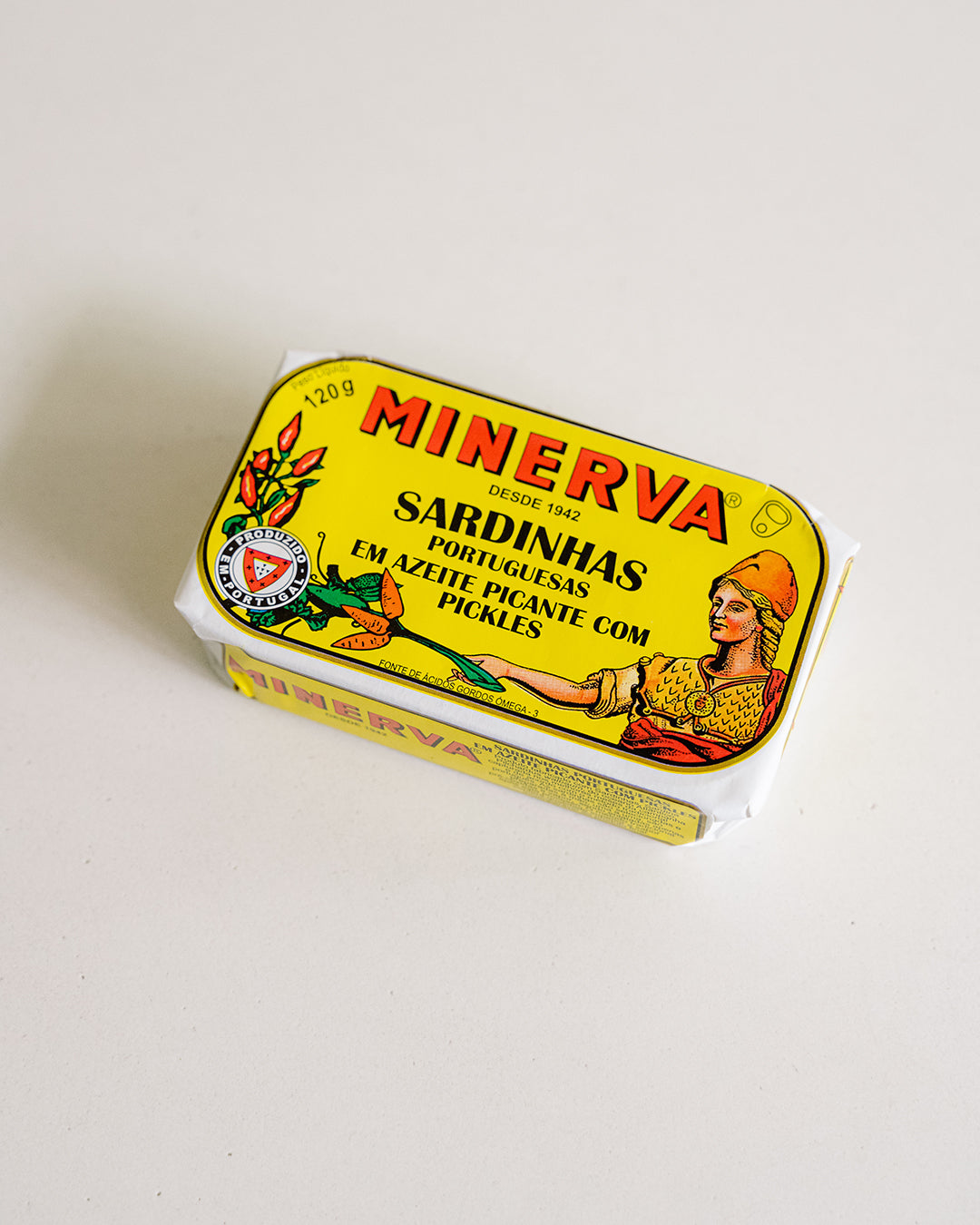 Minerva Sardines in Spicy Olive Oil with Pickles