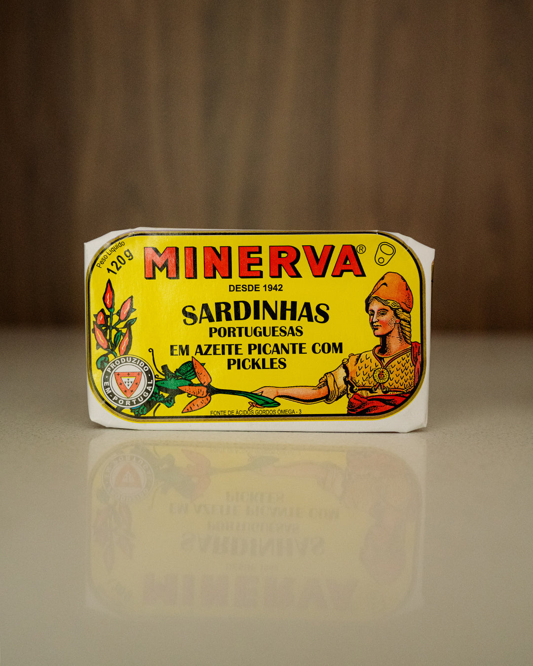 Minerva Sardines in Spicy Olive Oil with Pickles