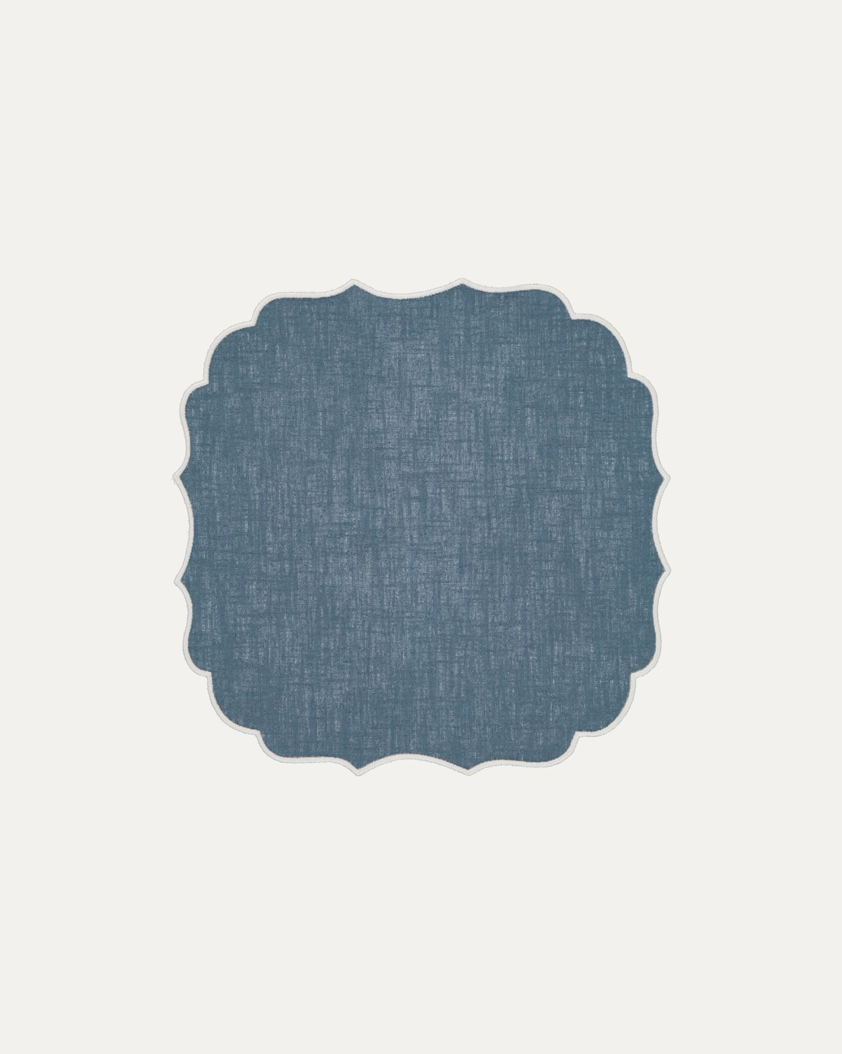 Individual Greta, Azul com Branco Antinódoas