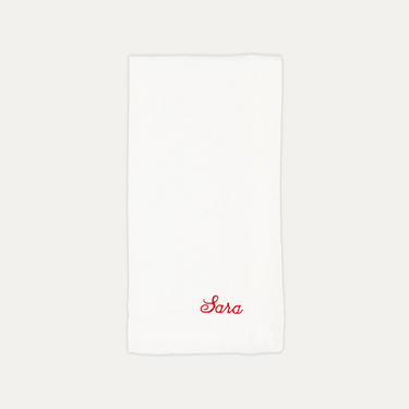 Serviette personnalisée en lin avec ourlet