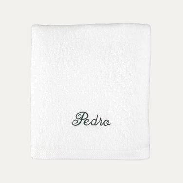 Serviette de bain personnalisée blanche