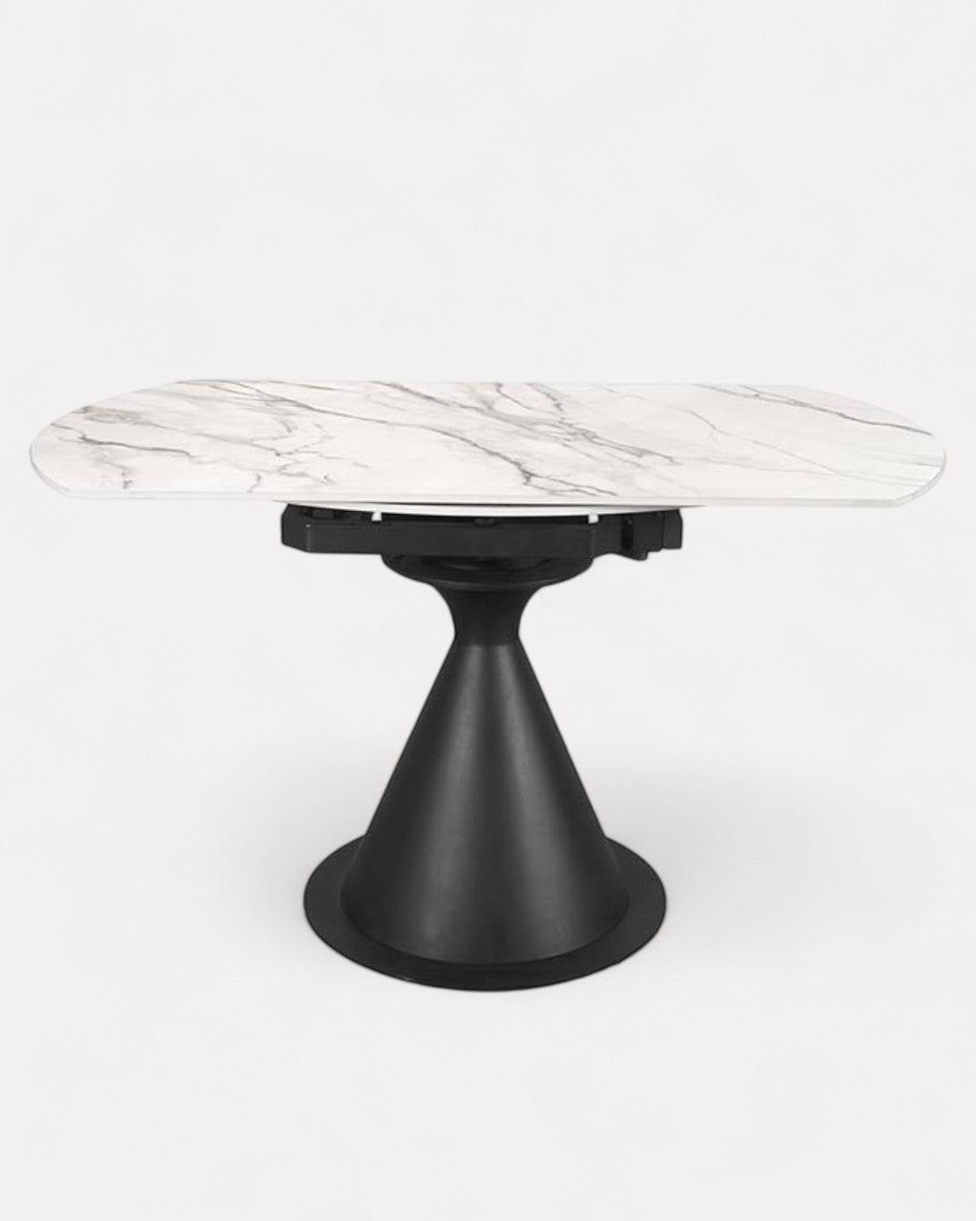 Tavolo da pranzo Brunna in ceramica e metallo, Ø80/130x70 cm