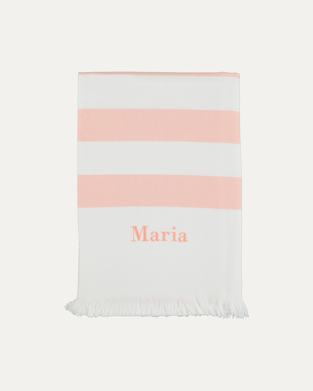 Toalha de Praia Riscas Salmão Personalizada