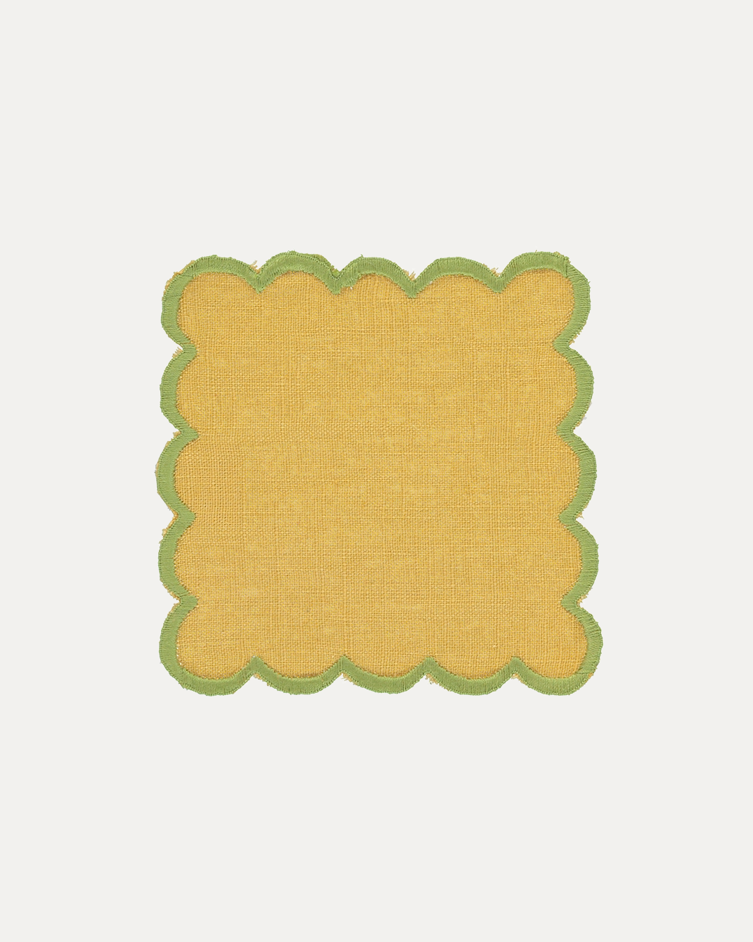 Guardanapo Cocktail Aurora, Amarelo com Verde