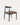Verano chair in natural black wood and leather, 55×51.5×77 cm