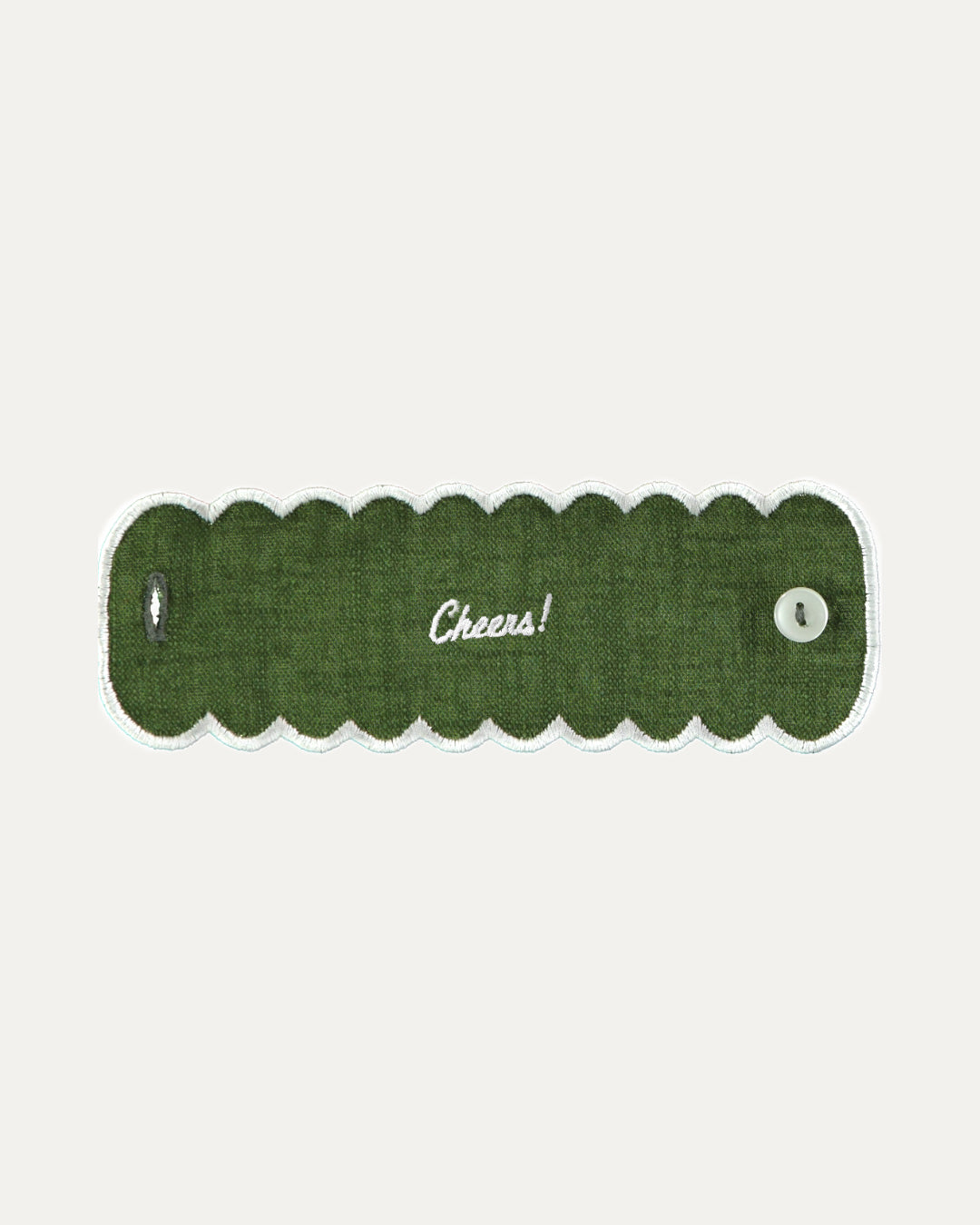 Argola de Guardanapo Cheers, Verde com Branco