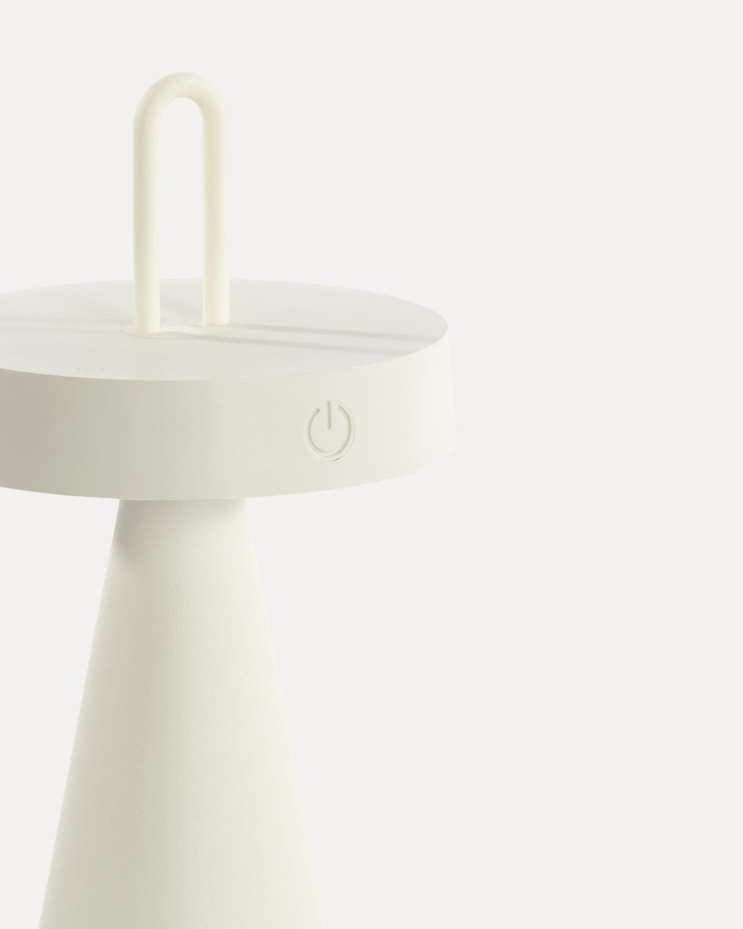 Lámpara de Mesa Lumo Blanca en Metal, Ø13 × 28,5 cm