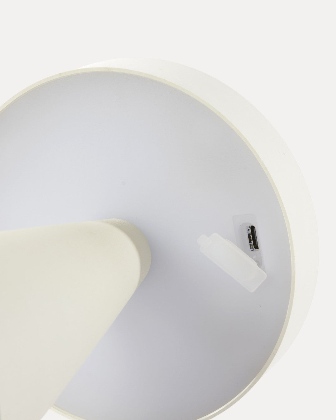 Lámpara de Mesa Lumo Blanca en Metal, Ø13 × 28,5 cm