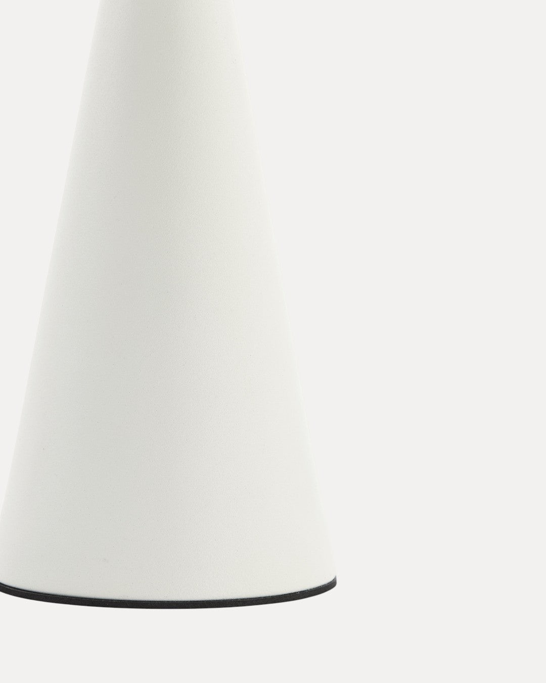 Lámpara de Mesa Lumo Blanca en Metal, Ø13 × 28,5 cm