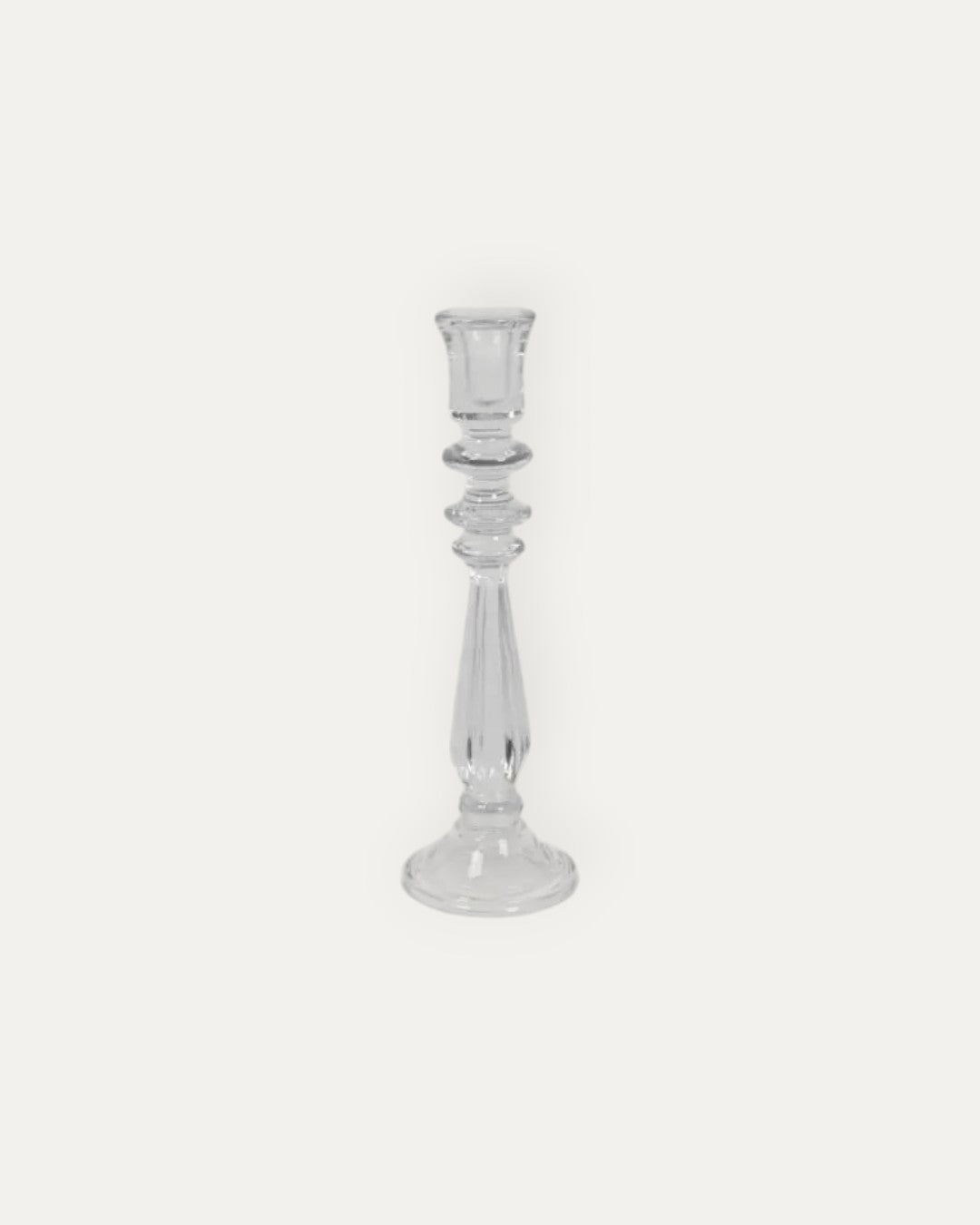 Castiçal Olimpo Grande em Vidro, A:32,7 cm, Ø: 10 cm