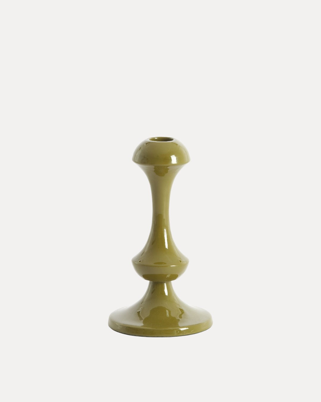 Candelabro Puro de Metal, Verde, Ø10 × 18 cm