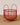 Cesto Decorativo Vermelho com Pegas em Ferro, 36 x 35,5 x 34 cm