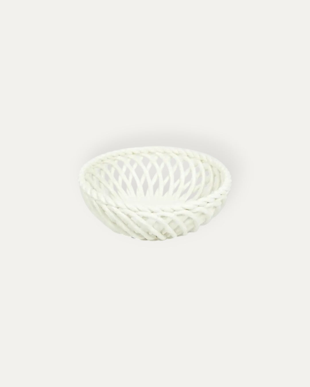 Cesto Imperial em Porcelana Branco, Ø: 24,5 cm A: 8,5 cm
