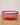 Cesto Redia Redondo Vermelho em Ferro, Ø 25 x 8 cm