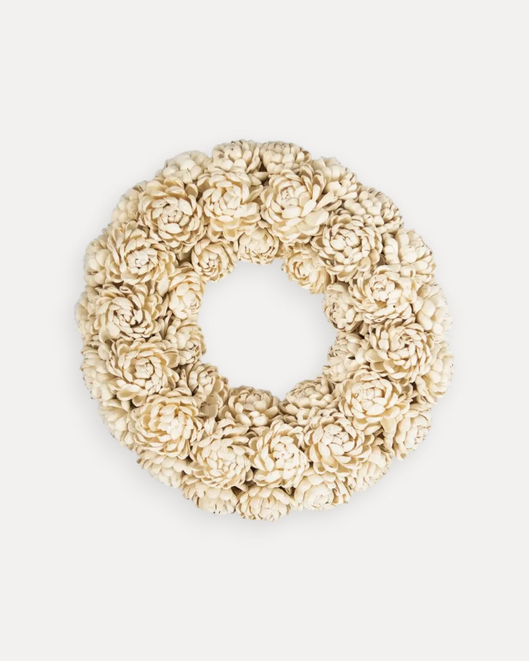 Nevada Christmas Wreath in Dried Chrysanthemum, Ø38 cm
