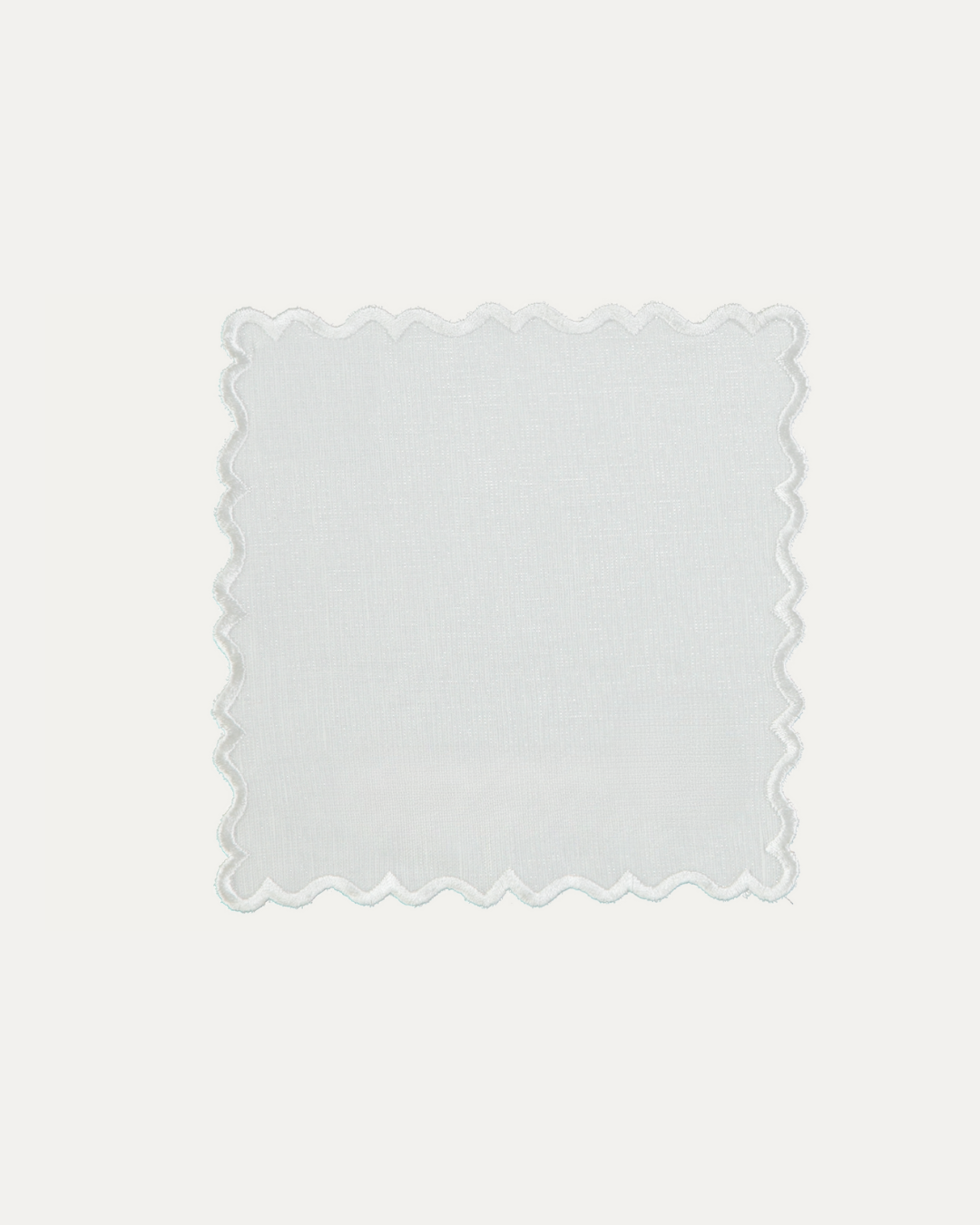 White Wavy Cocktail Napkin