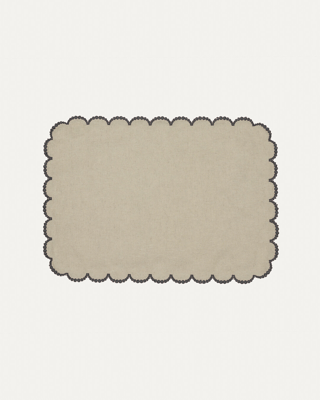 Luna Placemat, Beige with Black