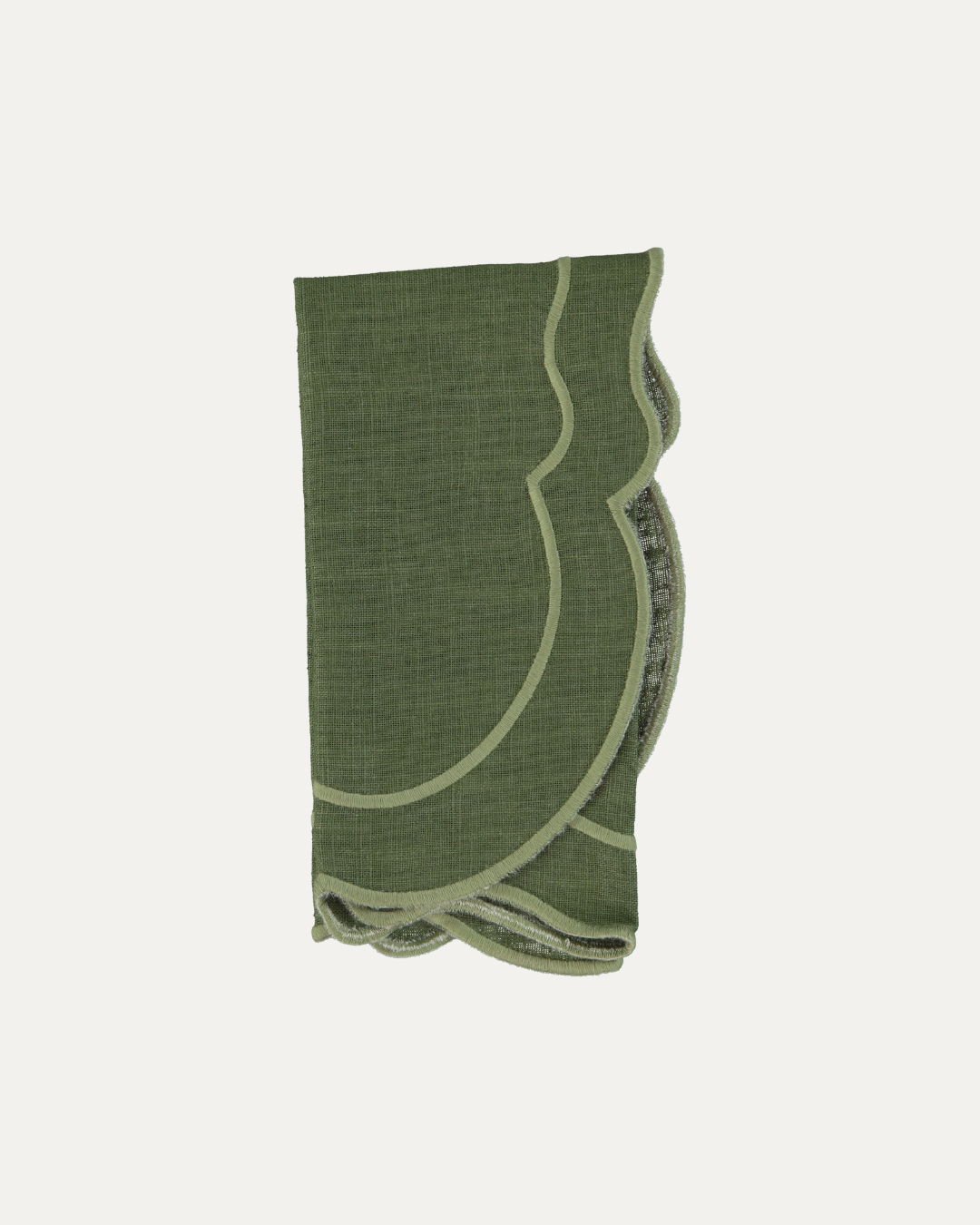 Clou Napkin, Green with green 