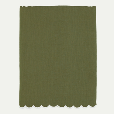 Nappe Verte avec Rebord Blanc