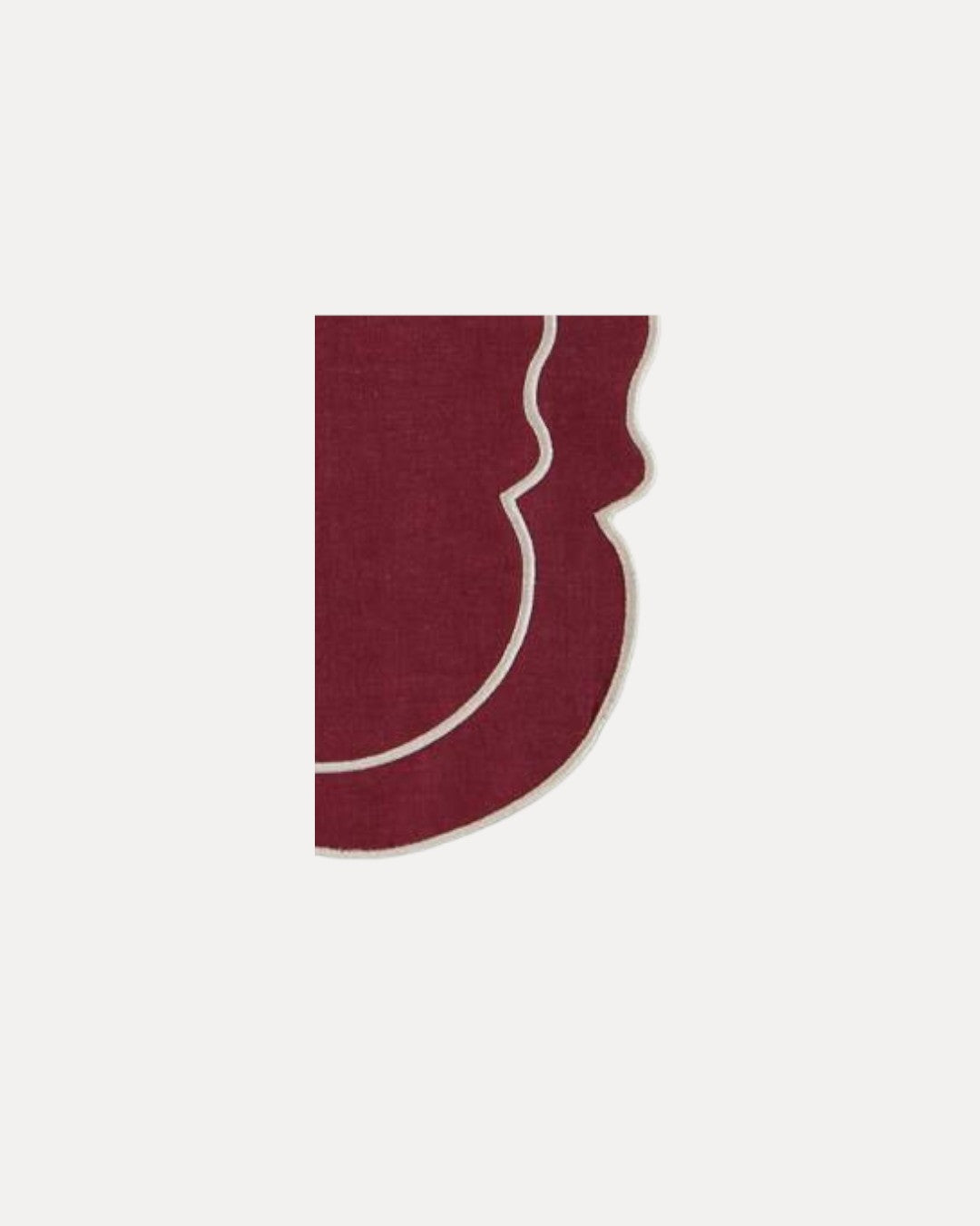 Clou Napkin, Bordeaux with White