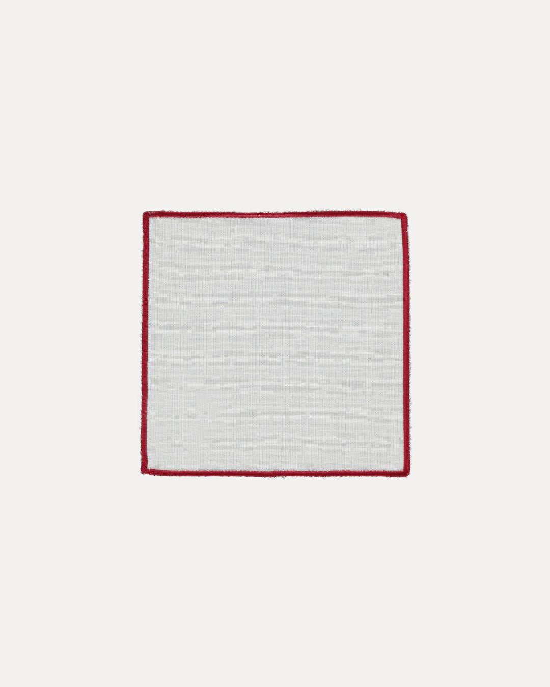 Serviette Cocktail, Naturel avec Rouleau Bordeaux