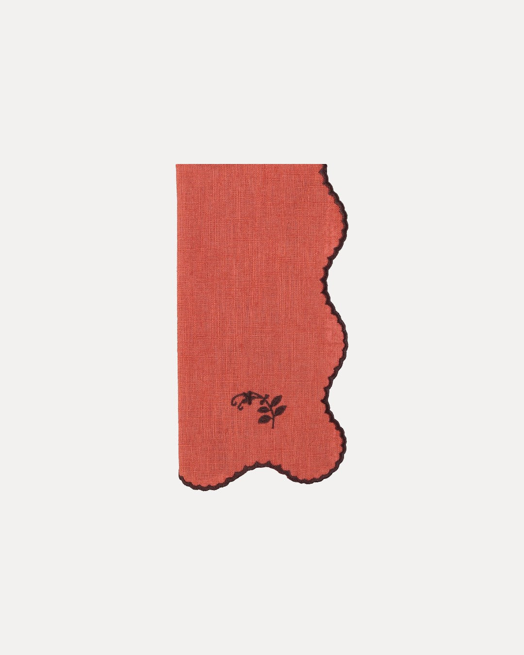 Jasmine Napkin, Terracotta with Brown