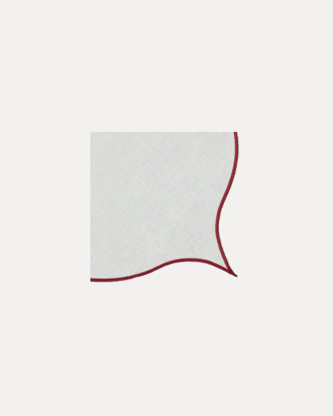 Leme White Napkin with Bordeaux