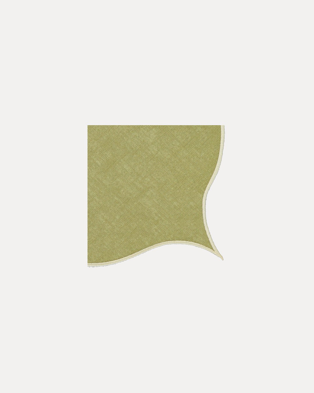 Leme Green Napkin with Off-white