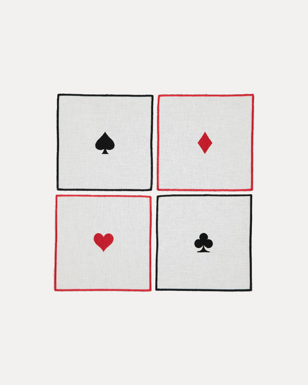 Serviette Cocktail Naipes, Verres