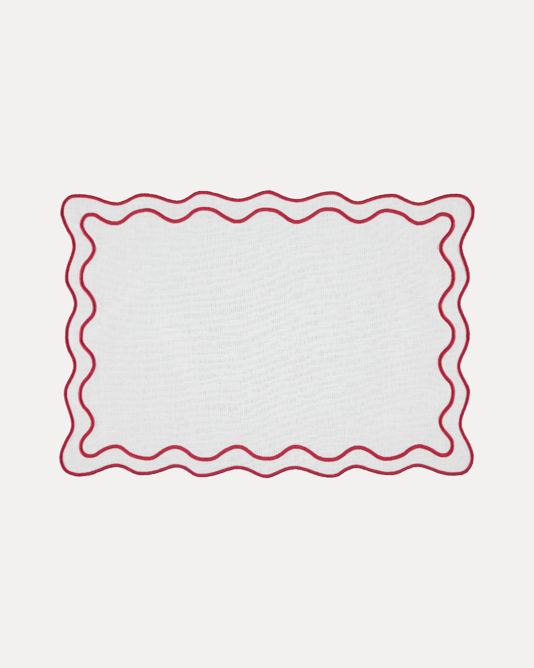 Placemat Beja, White with Bordeaux