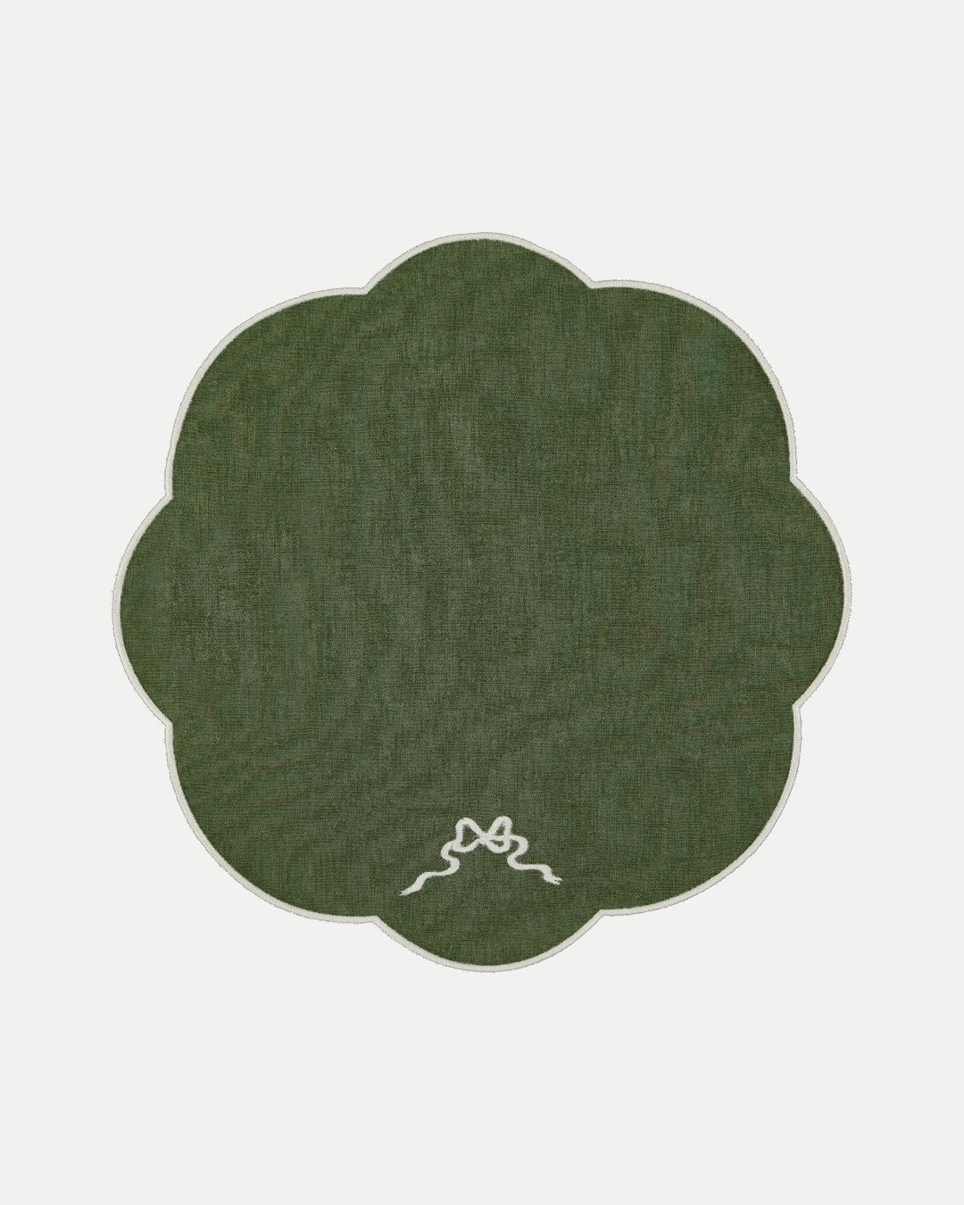 Individual Bow, Verde com Branco