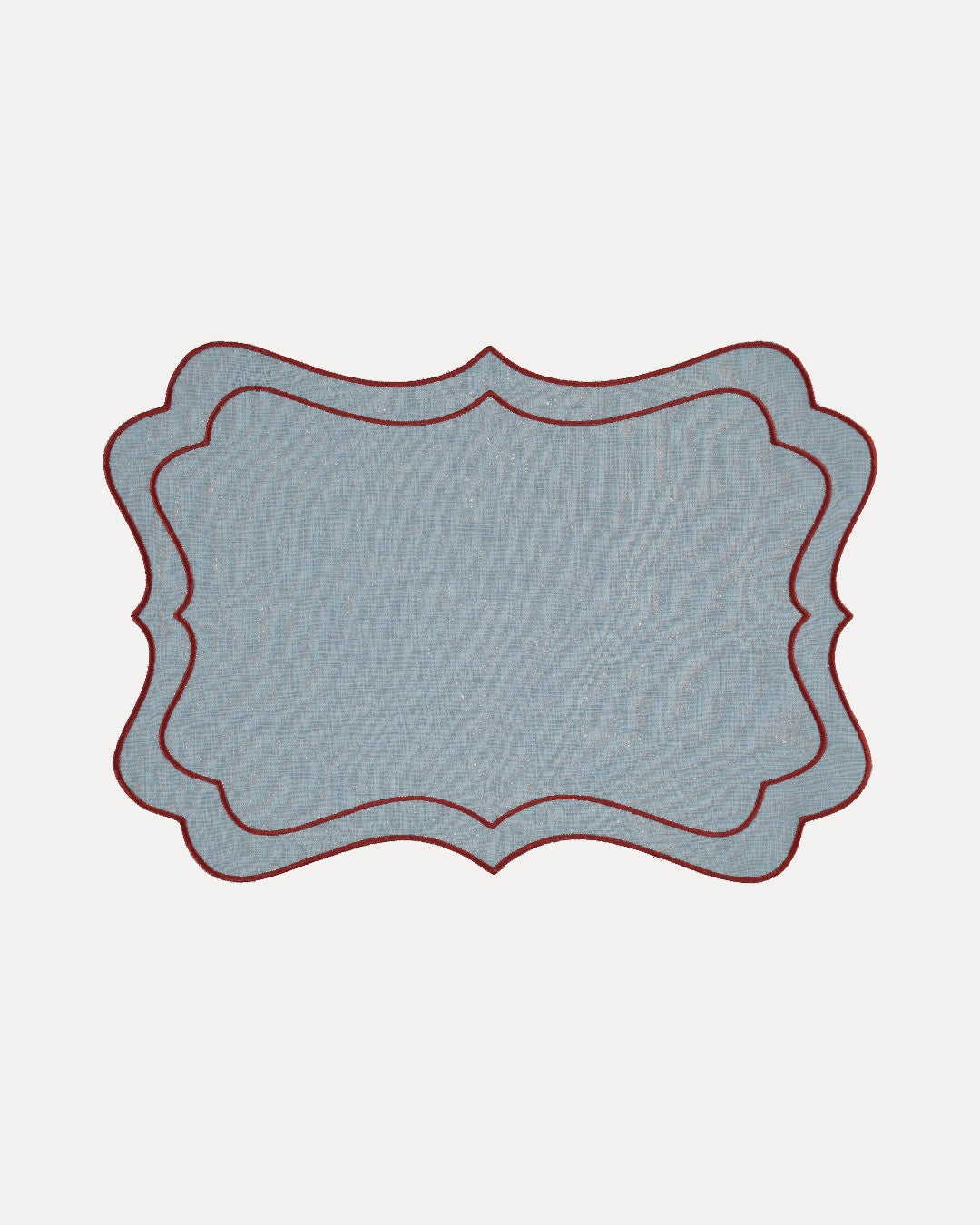 Placemat Brisa, Sky Blue with Bordeaux