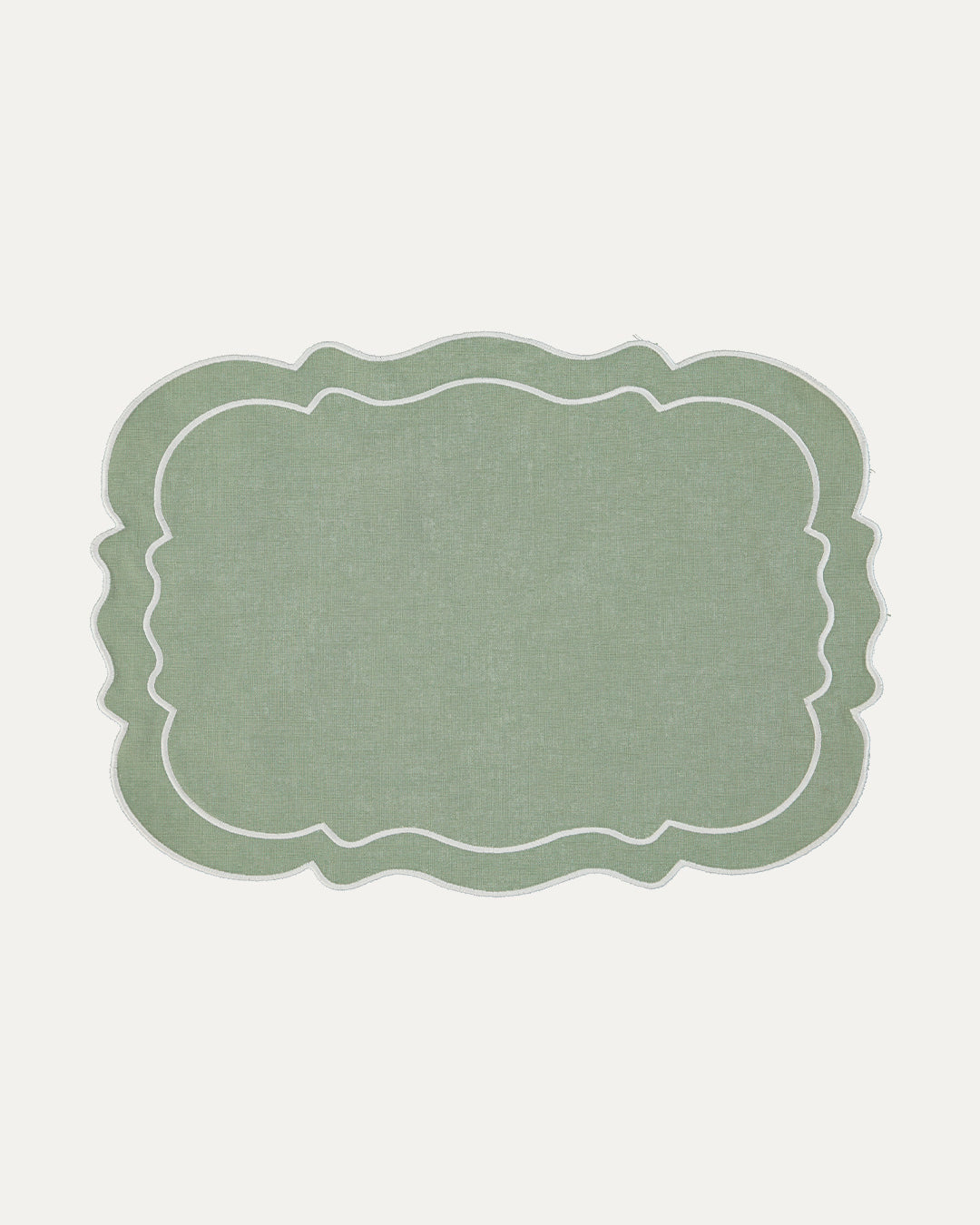 Individual Clou, Verde com Branco