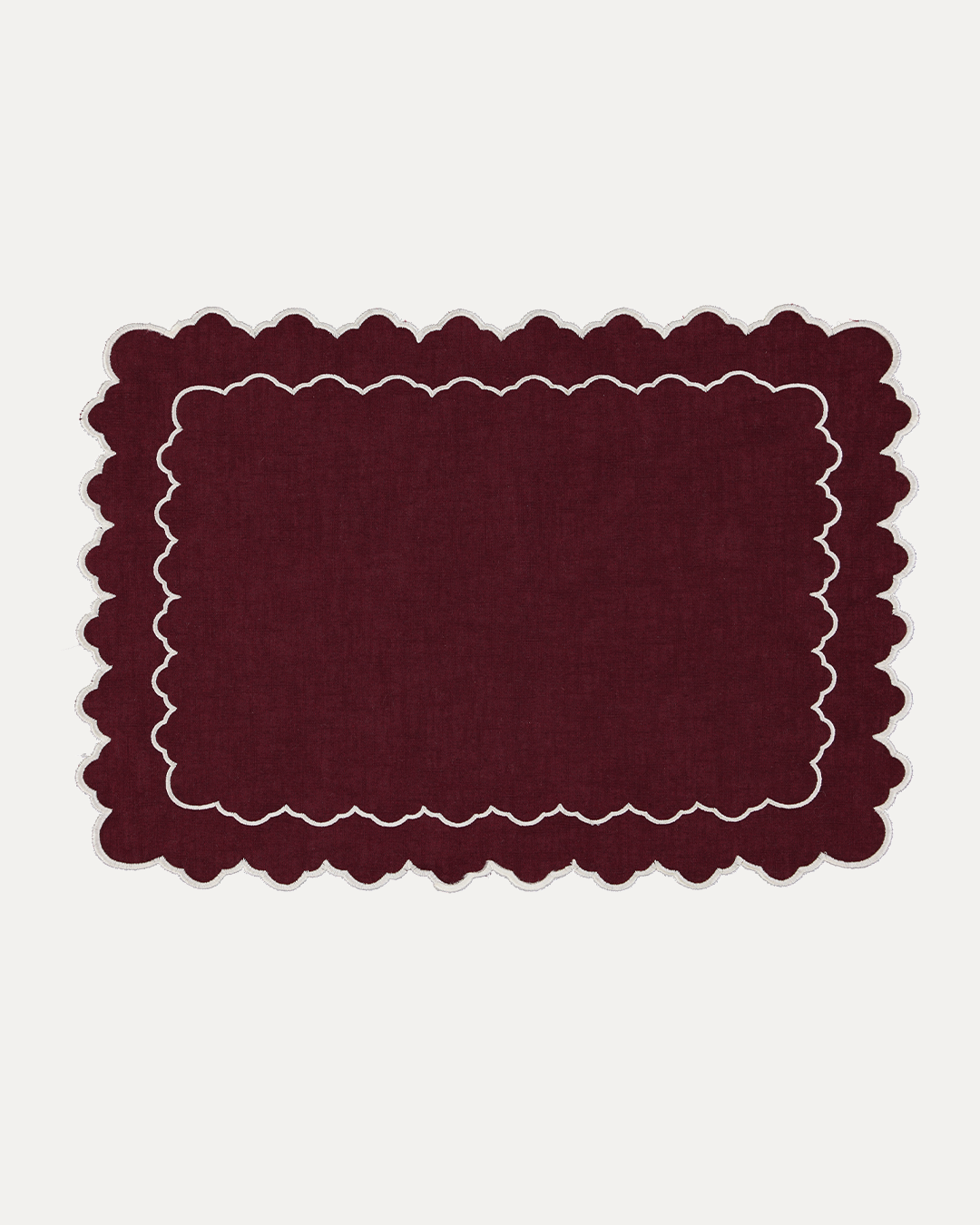 Individual Esmeralda, Bordeaux com Branco