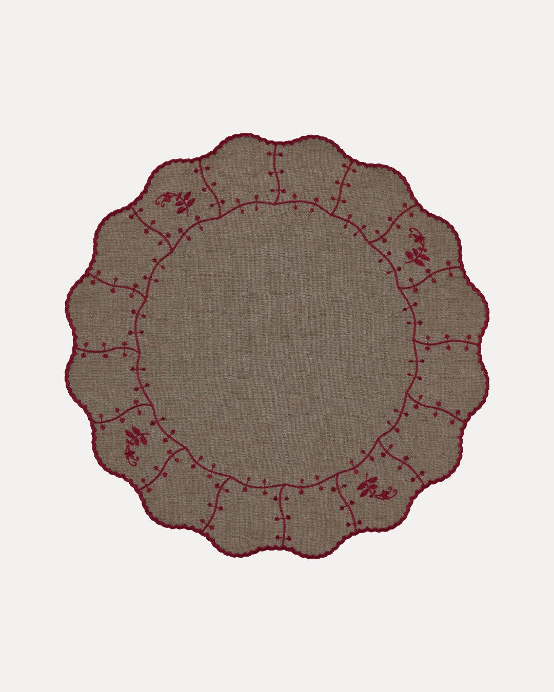 Placemat Jasmim, Brown with Bordeaux
