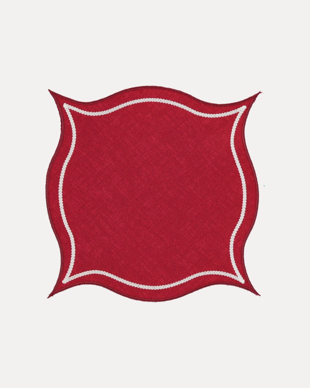 Placemat Leme Red with White