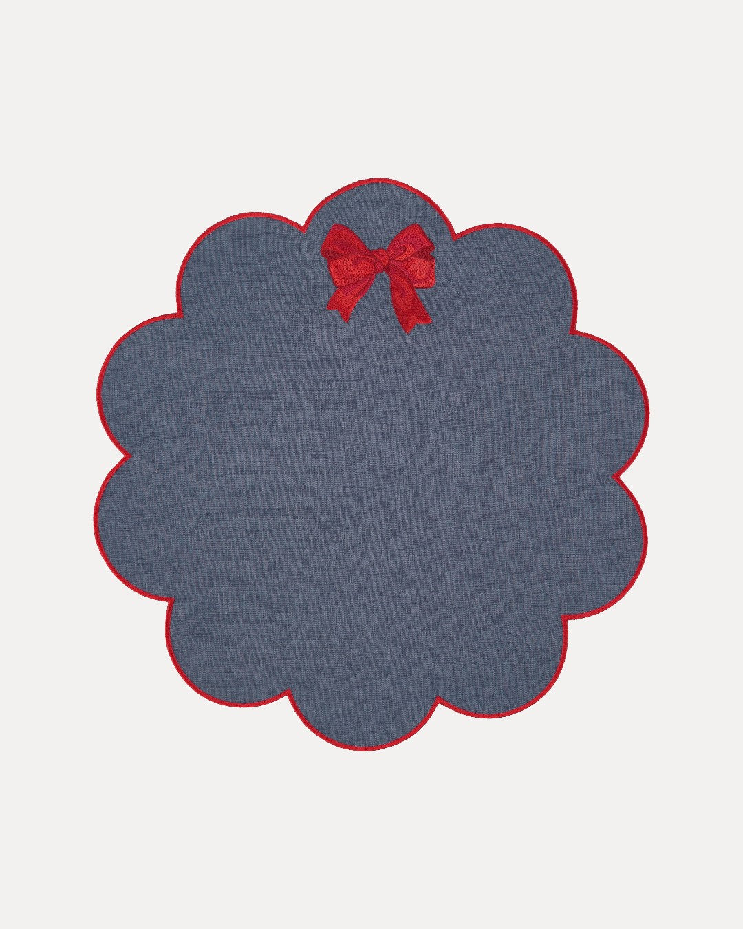 Individual Lili com Laço, Azul com Vermelho