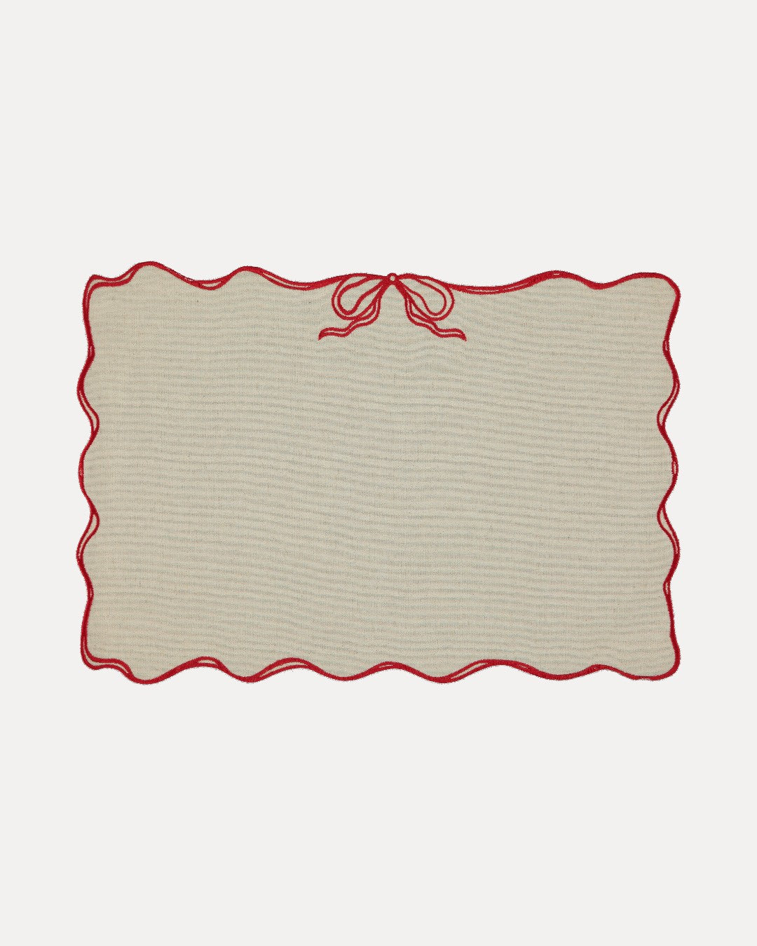 Placemat Viena, Beige with Red