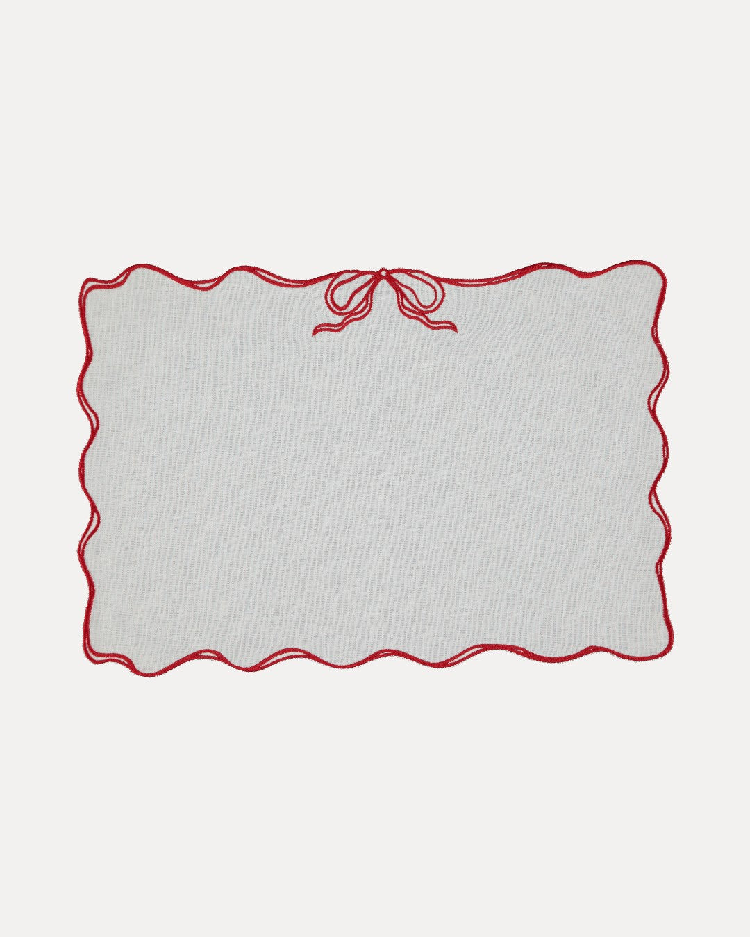 Placemat Viena, White with Red