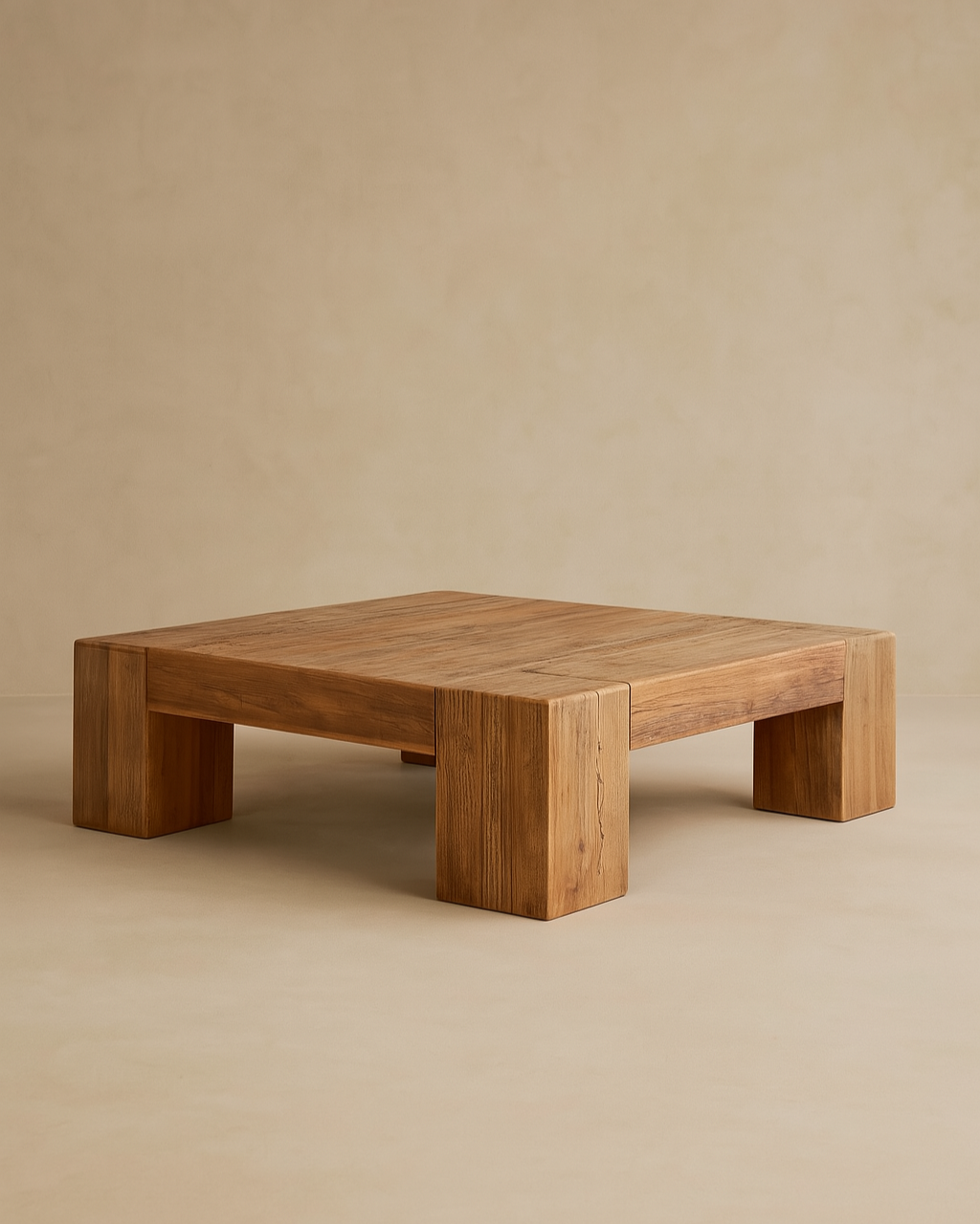 Mesa de centro Messina en madera de pino, 120 x 120 x 38 cm