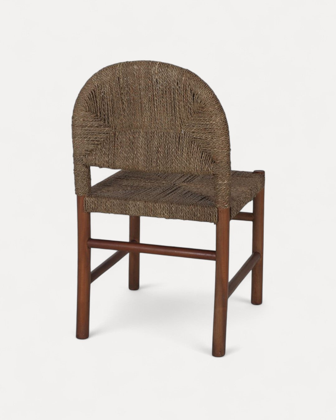 Silla Verona en Caoba y Fibra Marina Natural