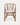 Silla Anzio con estructura de ratán con cojín de lona blanca