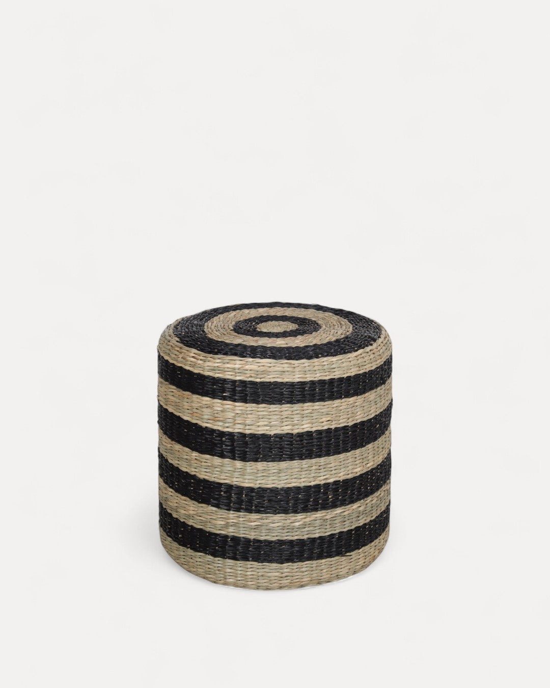 Sgabello Mali in Rattan Nero e Naturale