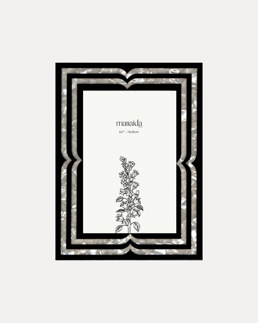 Cornice Pietra Nera e Bianca, 13x18 cm