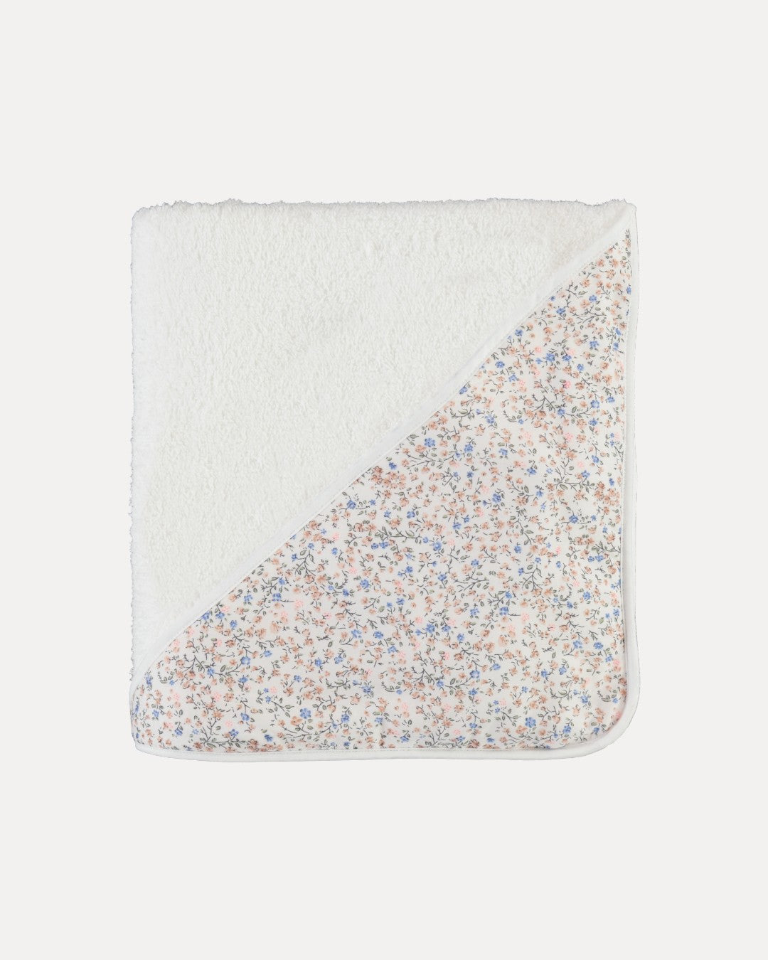 Serviette de bain pour bébé avec fleurs blanches